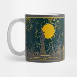 Linocut Witch Mug